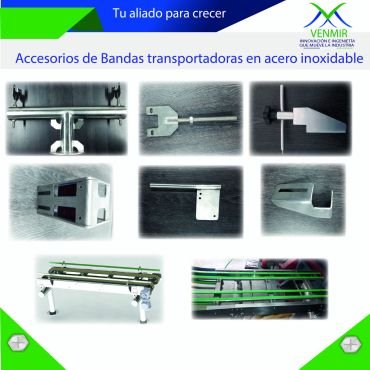 accesorios de bandas en diseño de venmir y texto accesorios de bandas transportadoras de acero inoxidable