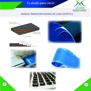 bandas transportadoras de lonas sinteticas con fondo de venmir