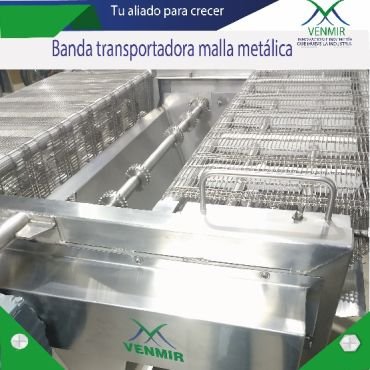Banda transportadora malla metálica en diseño venmir