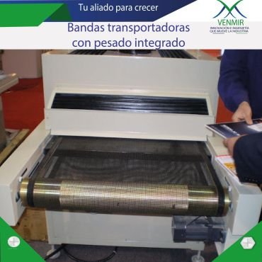 Banda transportadora en acero con pesaje integrado en diseño venmir