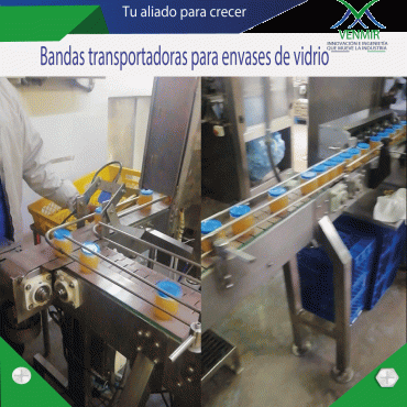 Bandas transportadoras para envases de vidrio
