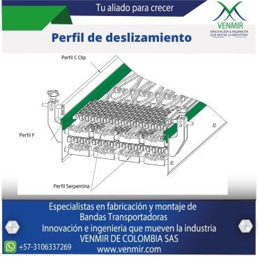 Perfil de deslizamiento. ¿Qué papel cumplen en una banda transportadora