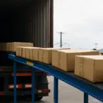 Bandas transportadoras para descarga de cajas
