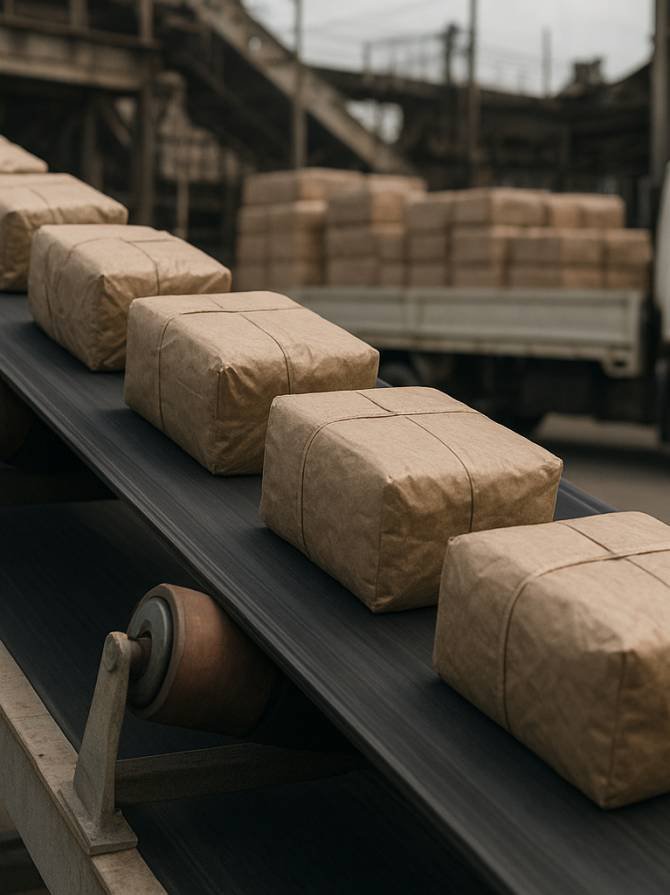 Bandas transportadoras para carga de bultos en camiones